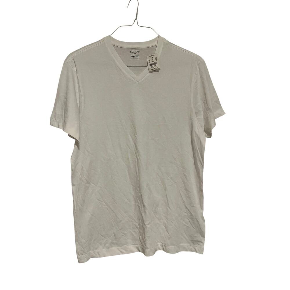 J. Crew Slim Washed V-Neck T-Shirt in White Size M
